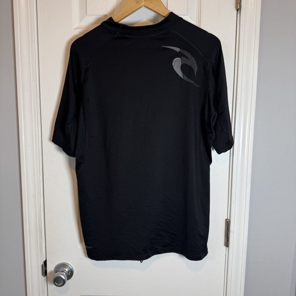 Rip Curl Mens UPF 50+ Black Short Sleeve Rash Guard size XXL 2x UV Protection - Picture 5 of 7